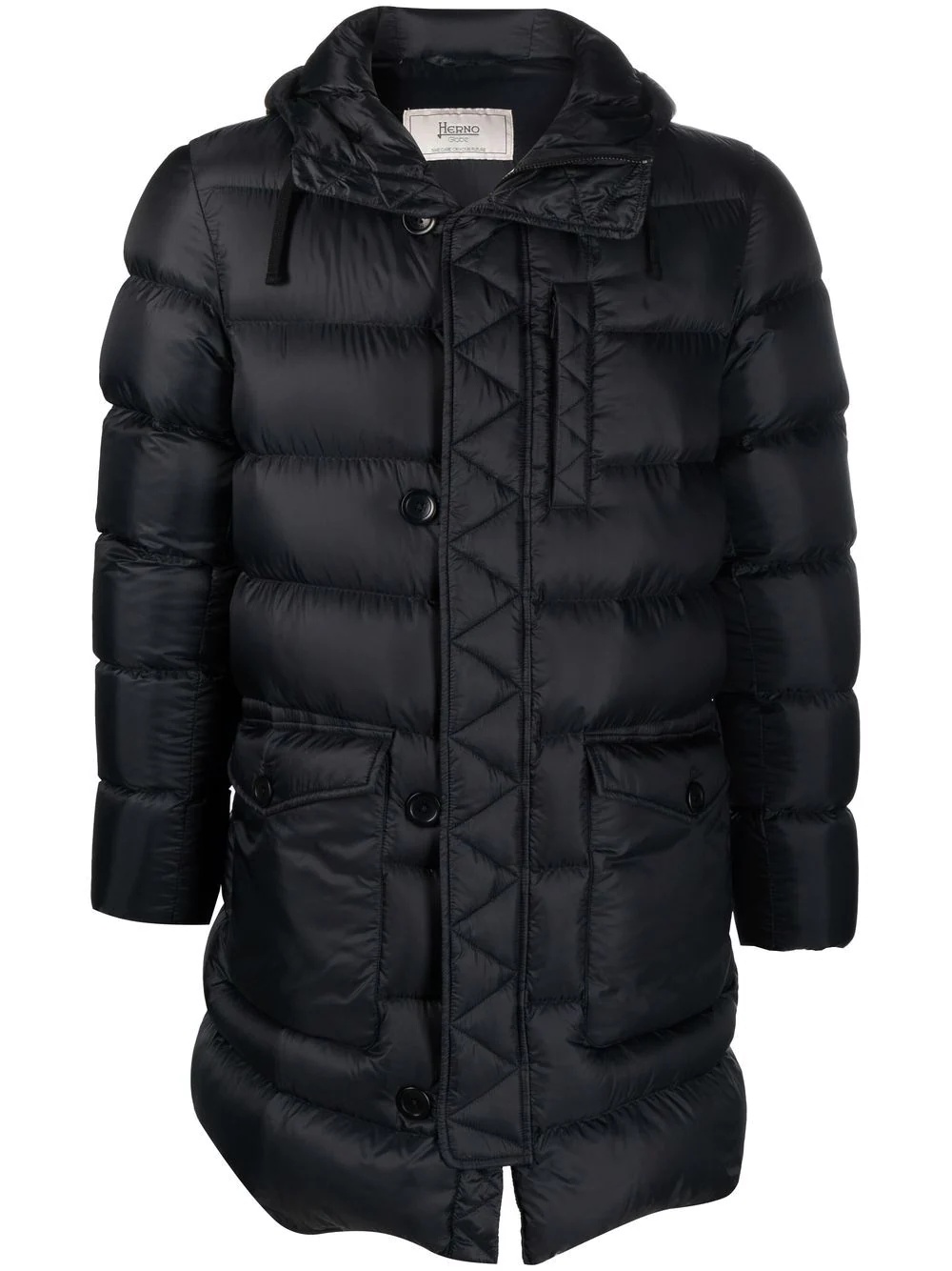 hooded padded coat - 1