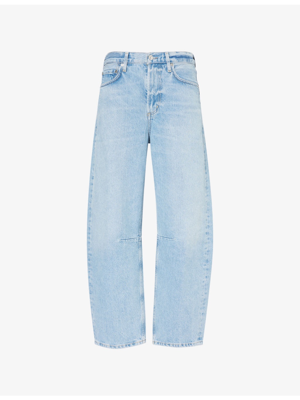 Miro barrel-leg relaxed-fit high-rise denim jeans - 1