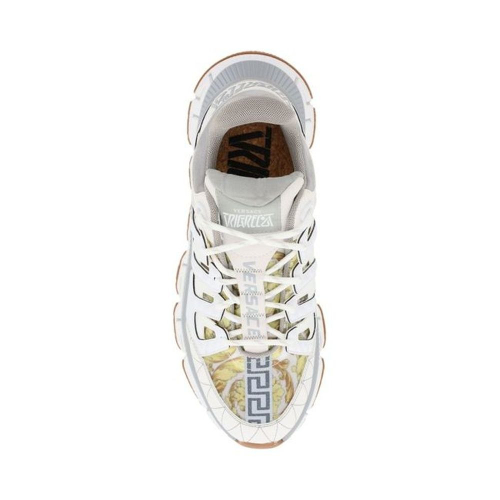 Versace Women White/Grey/Gold Trigreca Sneakers - 4