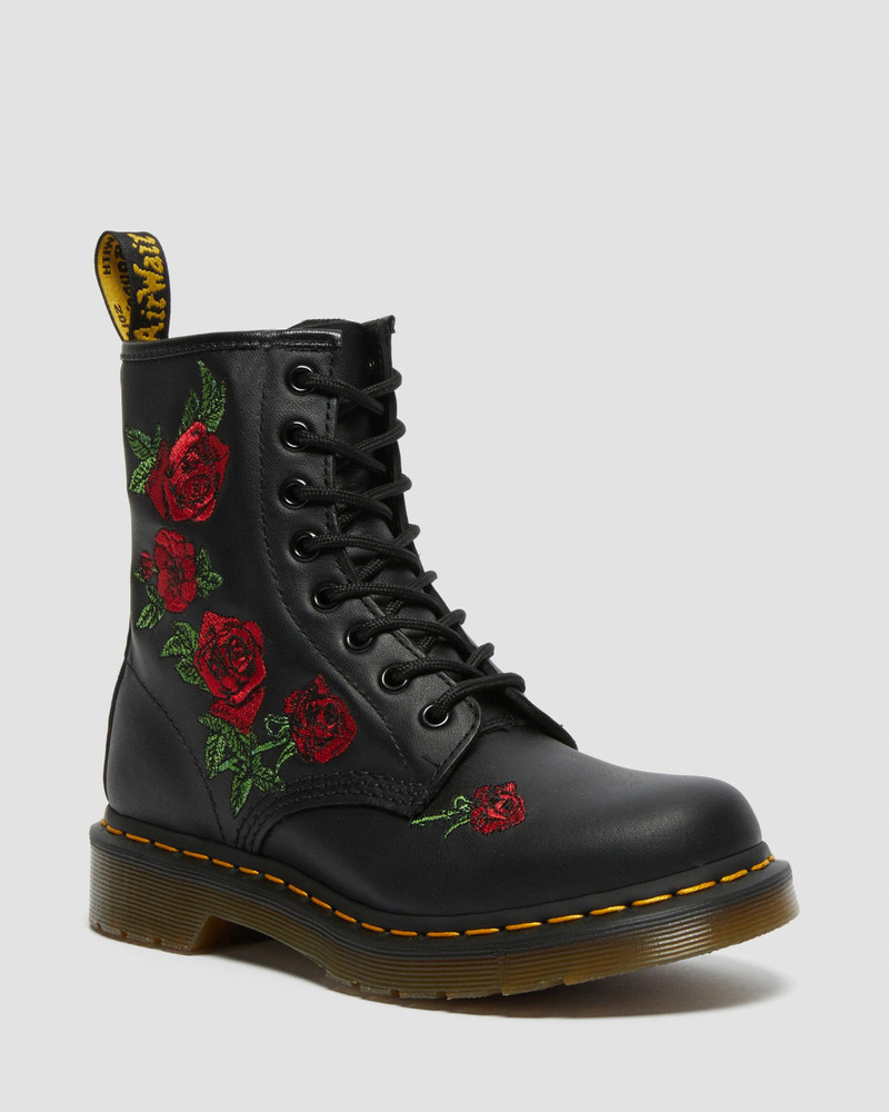 Dr. Martens 1460 Vonda Floral Leather Lace Up Boots outlook