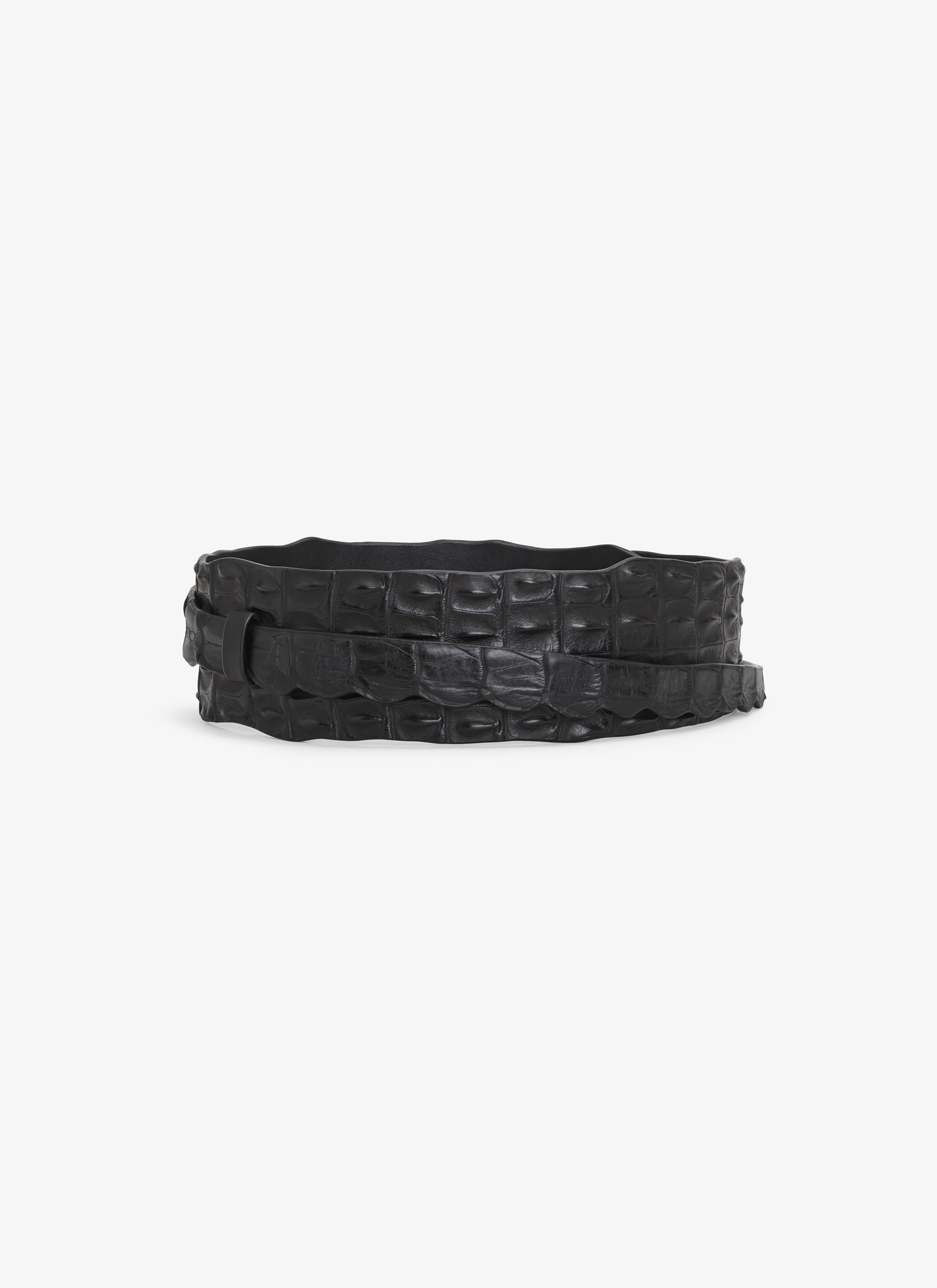 CROCO EMBOSSED BELT IN CALFSKIN - 2