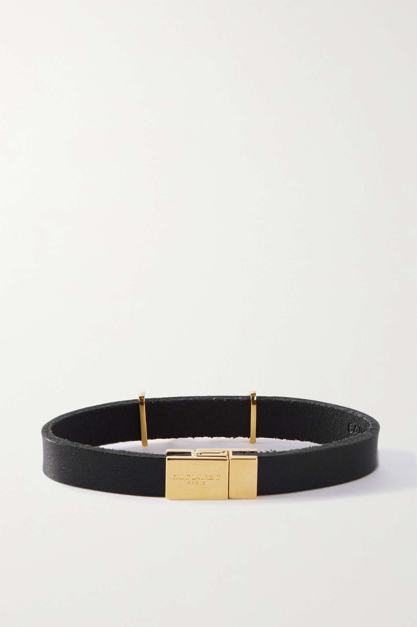 Opyum leather and gold-tone bracelet - 3