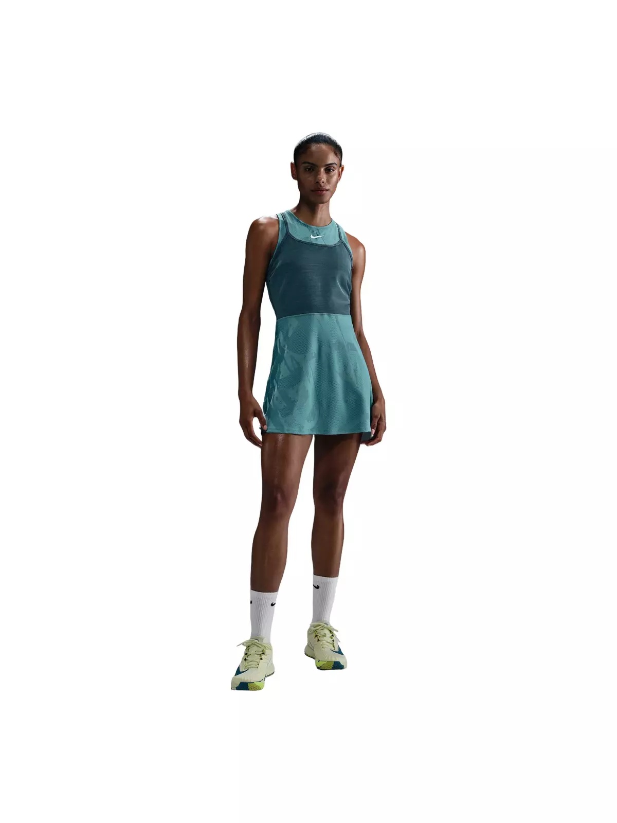 Women's Court Slam Dri-FIT Tennis Dress -Teal/Spruce - 3