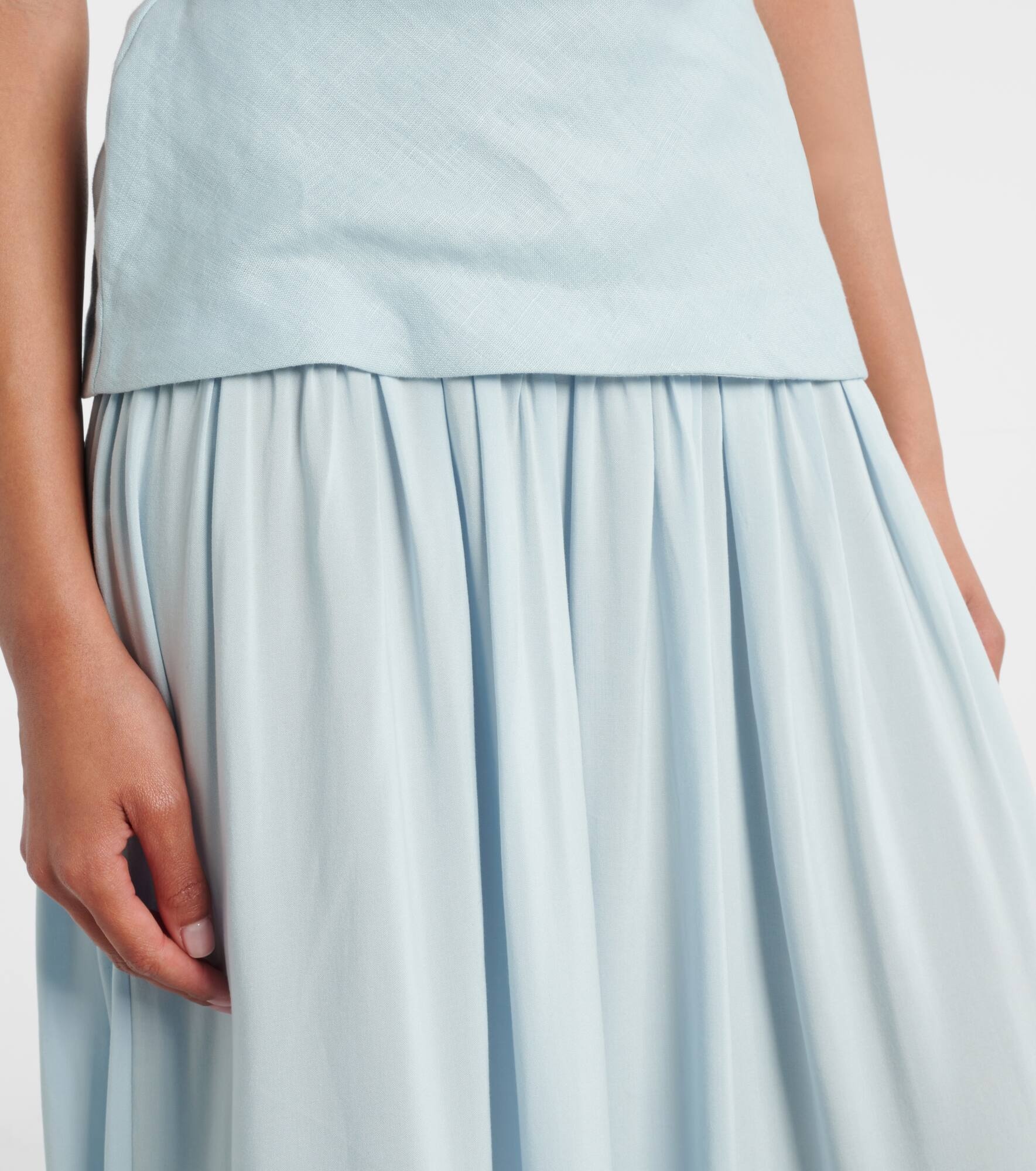 Hedy strapless linen maxi dress - 5