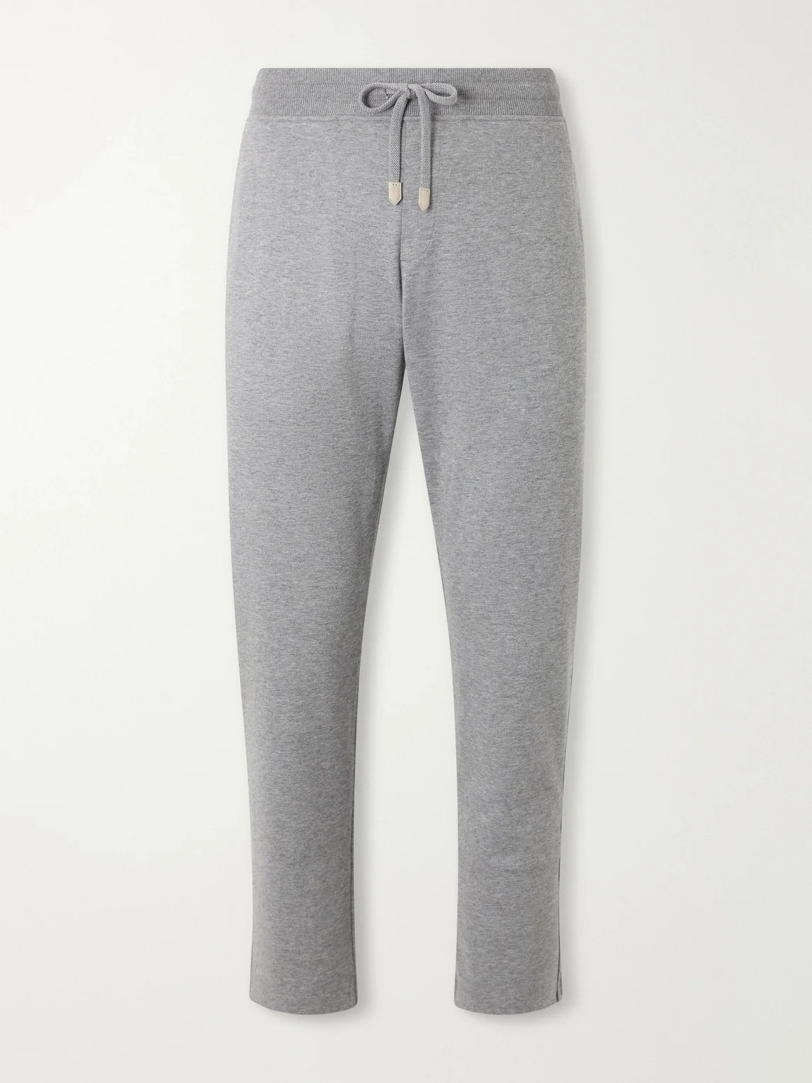 Straight-Leg Cotton-Blend Jersey Sweatpants - 1