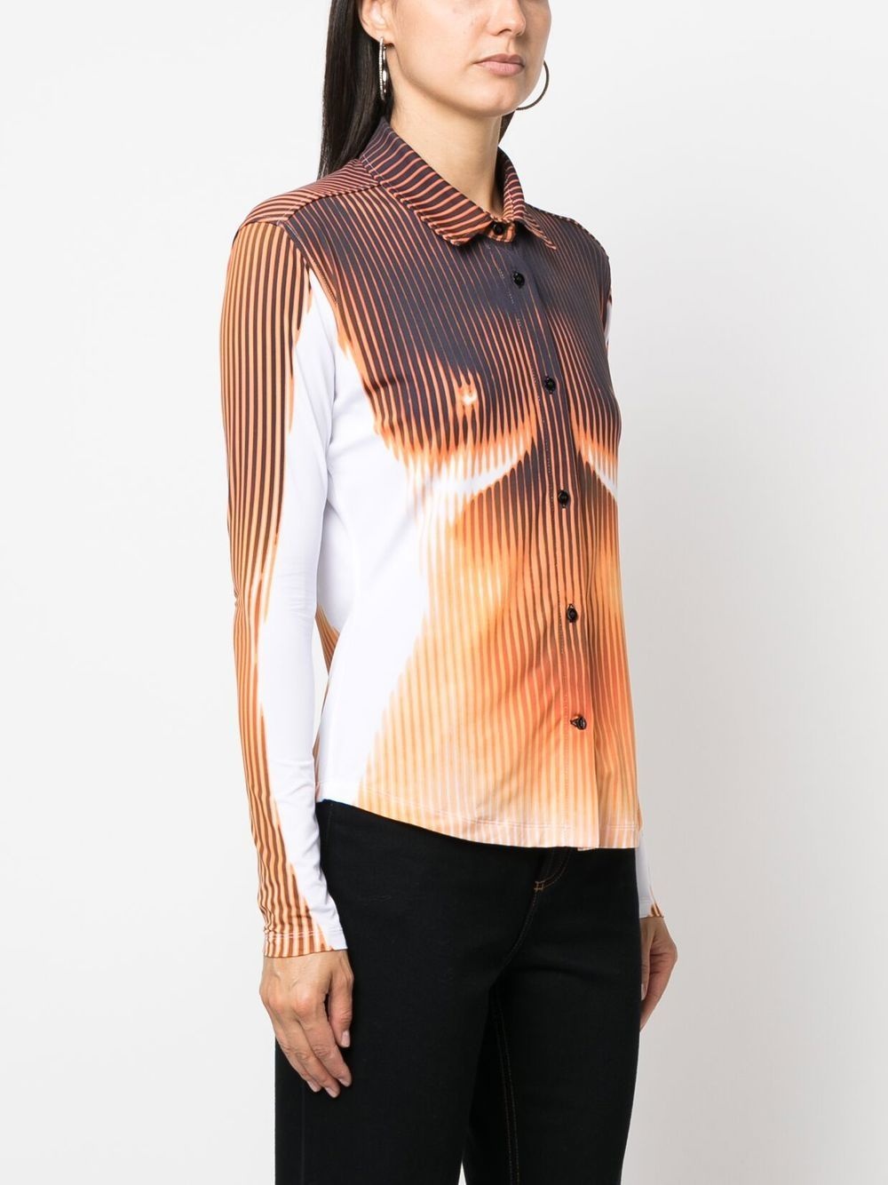 graphic-print long-sleeve shirt - 3