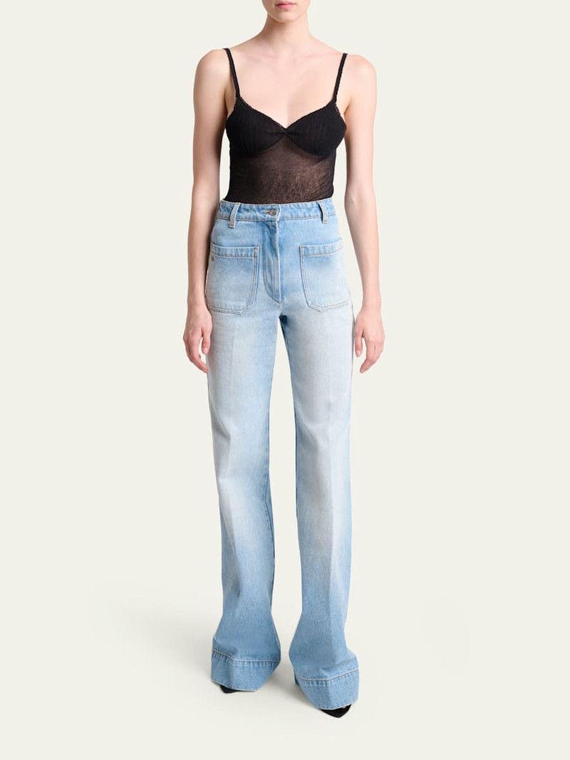 Victoria Beckham Alina Front Pocket Flare Jeans outlook