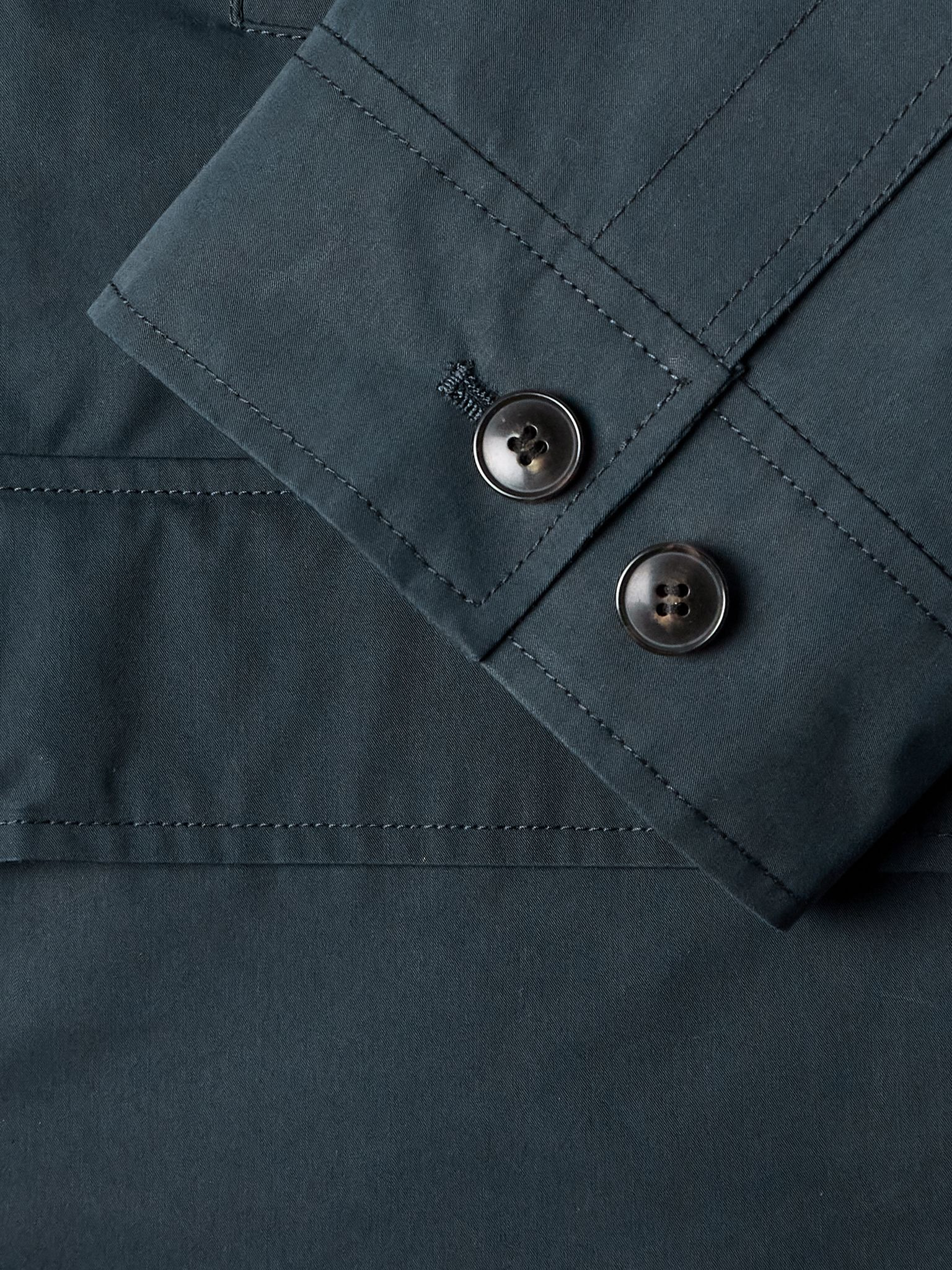 Cotton-Blend Twill Parka Navy - 5