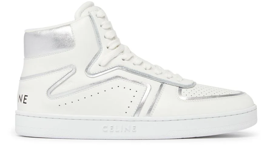 Ct-01 "z" trainer high top sneaker in metallic calfskin and calfskin - 1