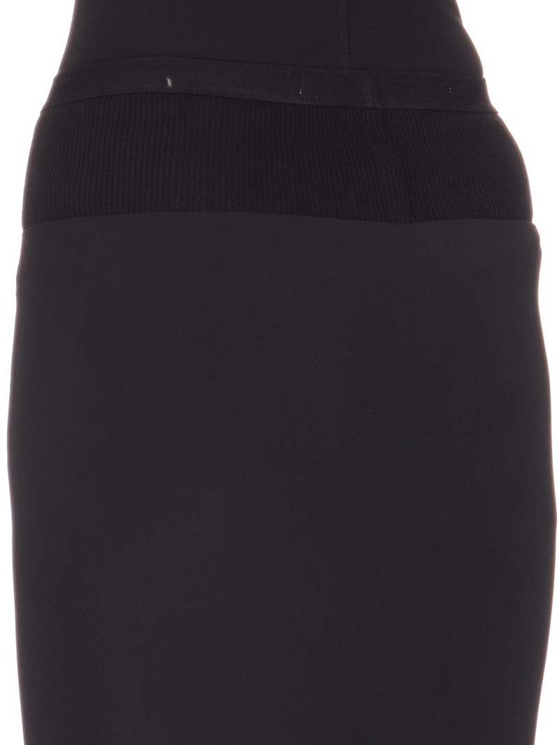 ribbed-panel crepe midi skirt 5