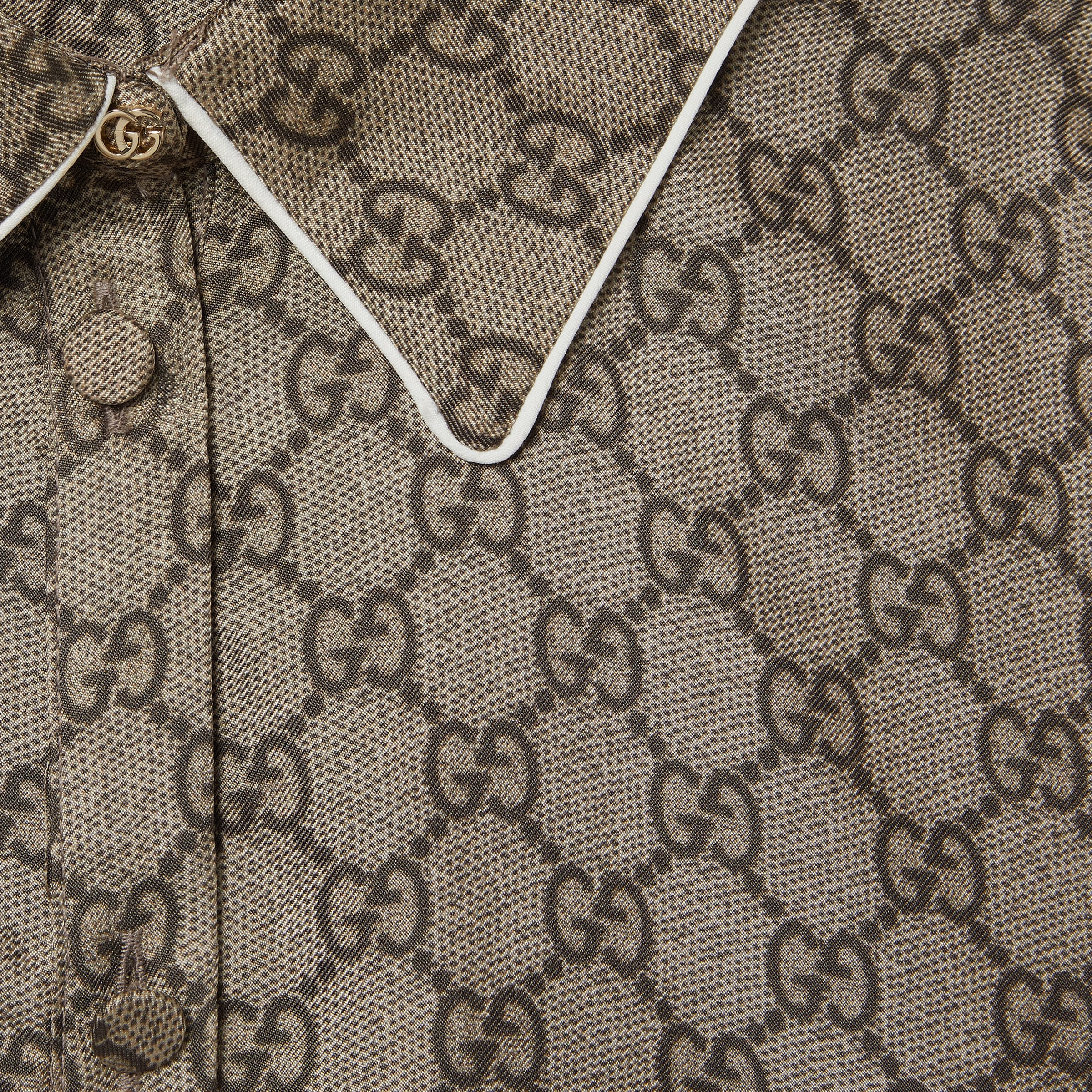 Printed silk twill shirt - 7