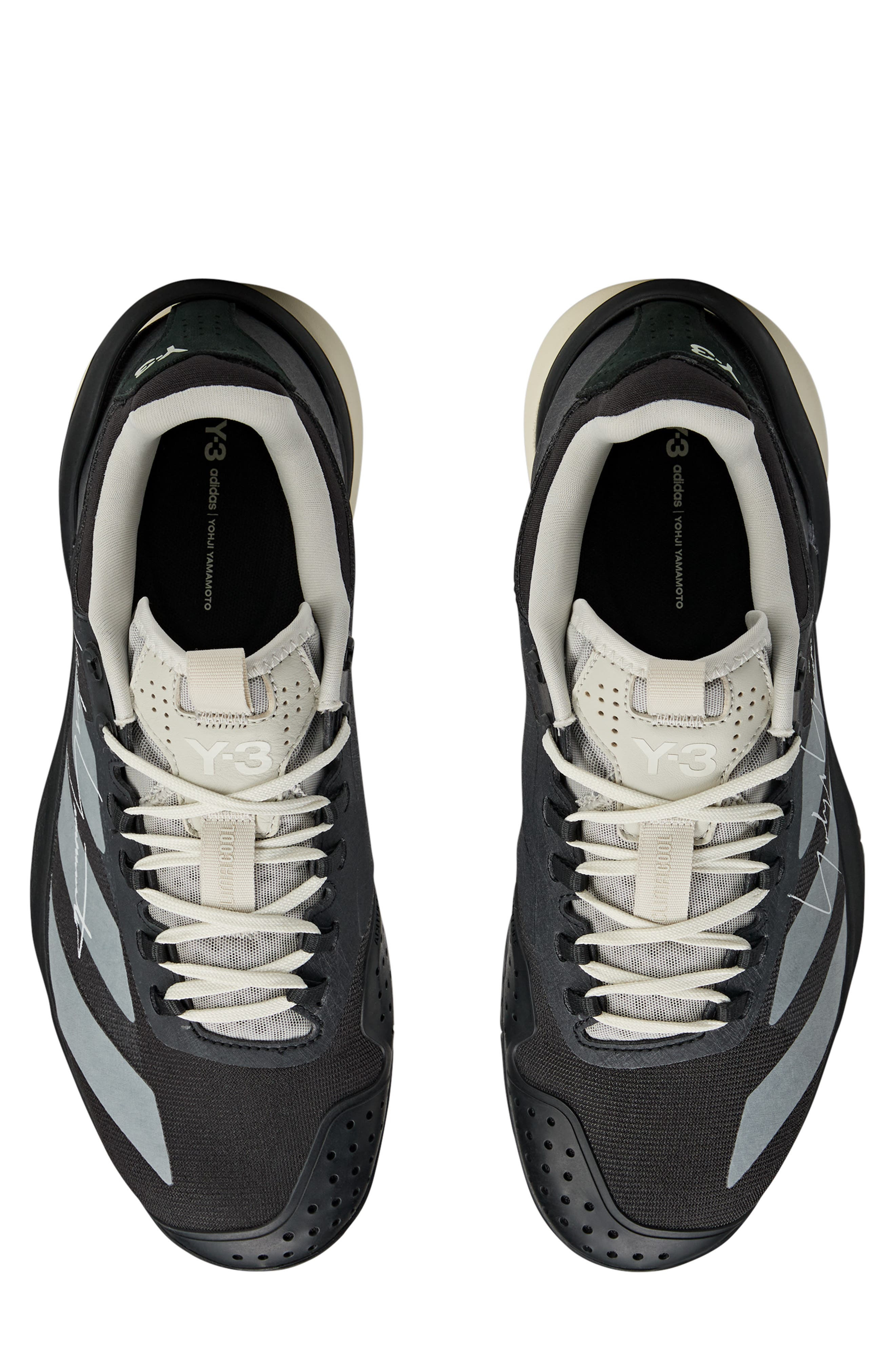 Y-3 Adizero Cybersonic 2 Tennis Shoe in Black/Orbit Grey/Black at Nordstrom - 3