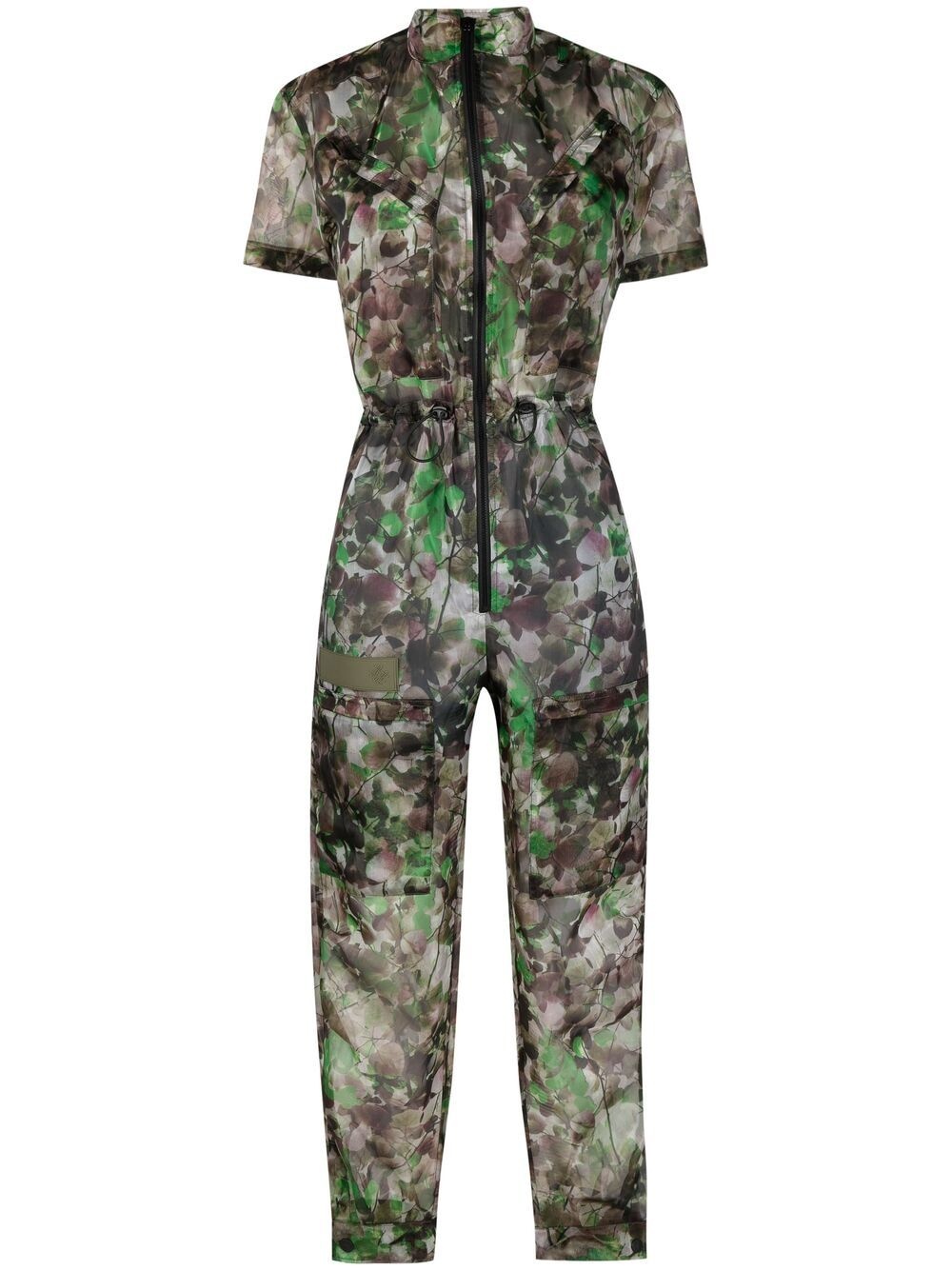 Blossom camouflage-print tapered jumpsuit - 1