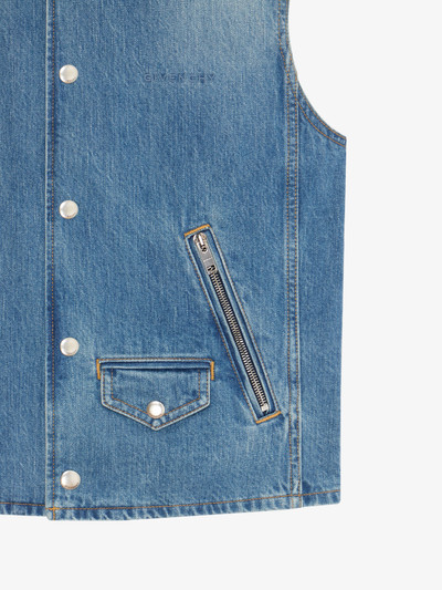 Givenchy SLEEVELESS JACKET IN DENIM outlook