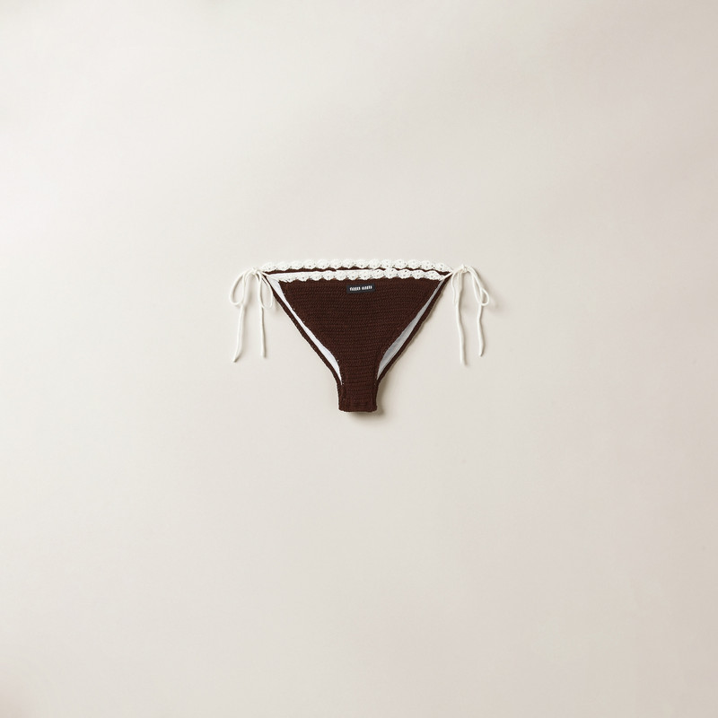 Cotton bikini panties with logo 1
