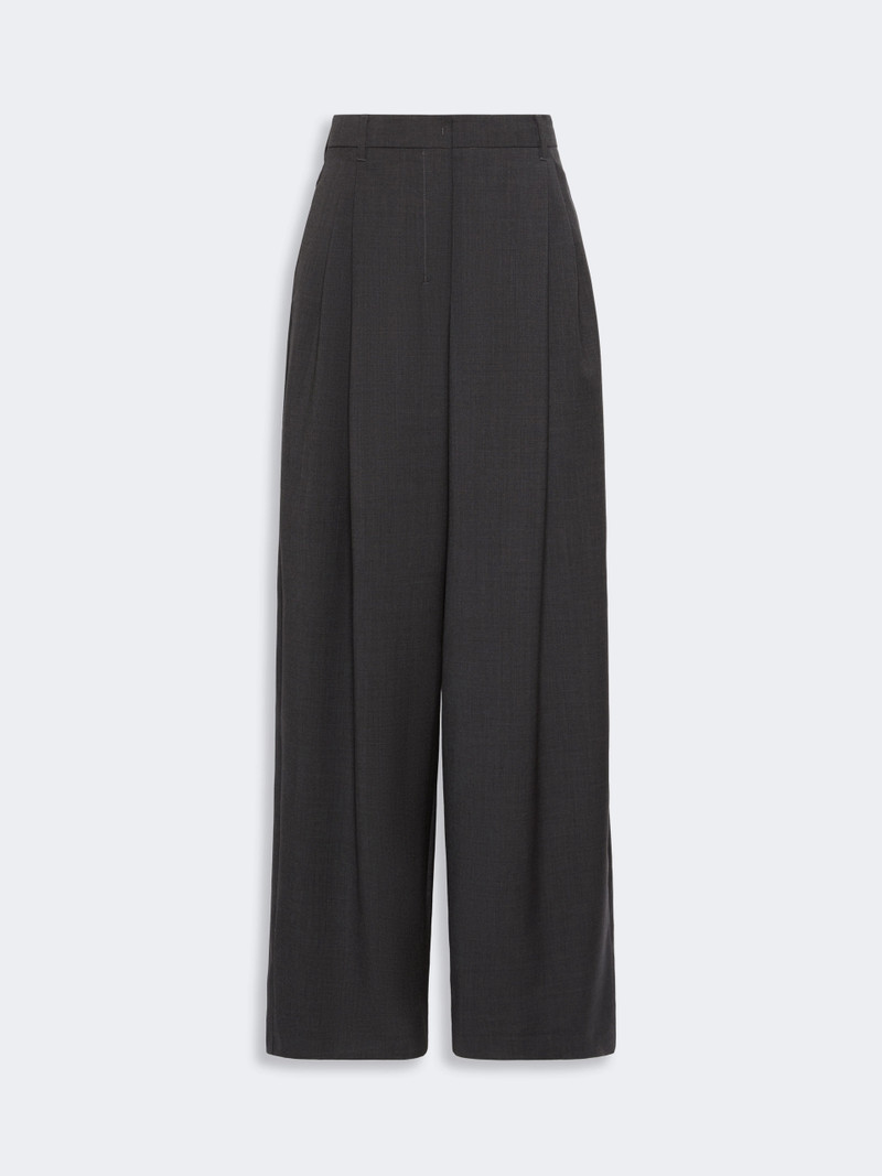 TARO Woollen cloth palazzo trousers - DARK GREY 1