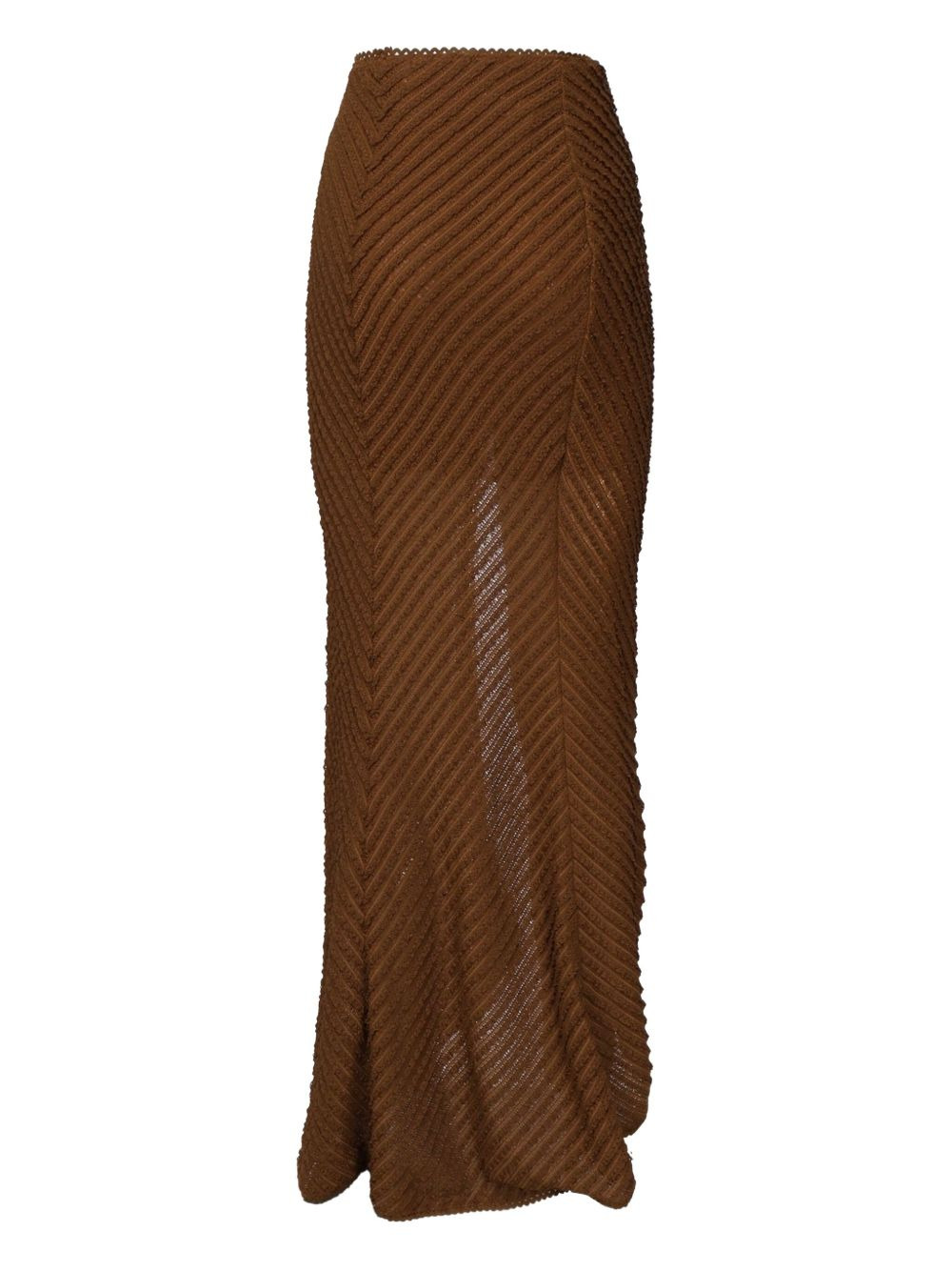 Eris ribbed side-slit skirt - 2