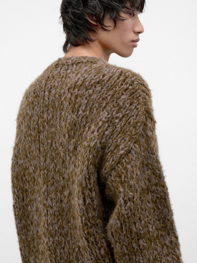 Gray Alpaca-Wool Knit Sweater 4