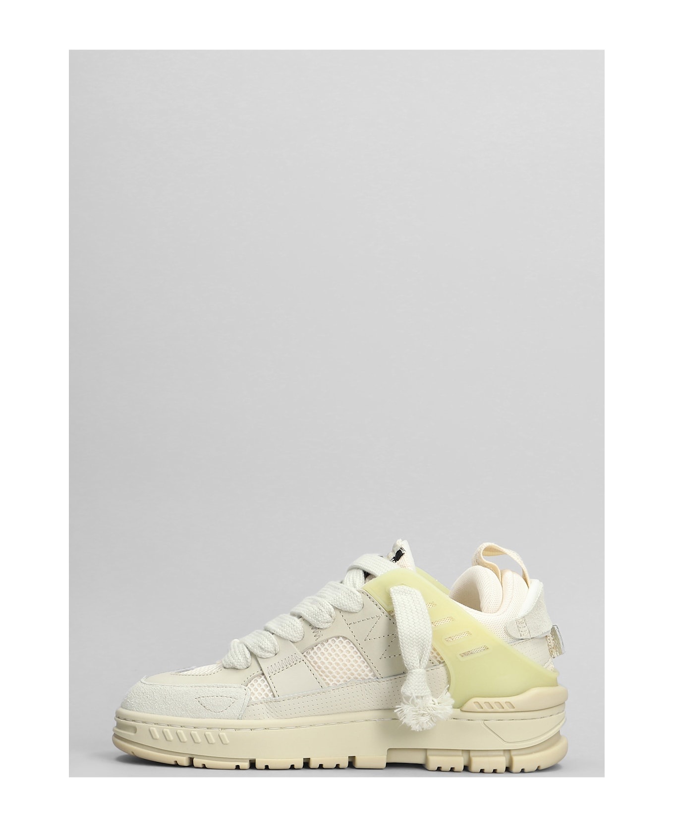 Area Patchwork Sneakers In Beige Suede And Leather - 3
