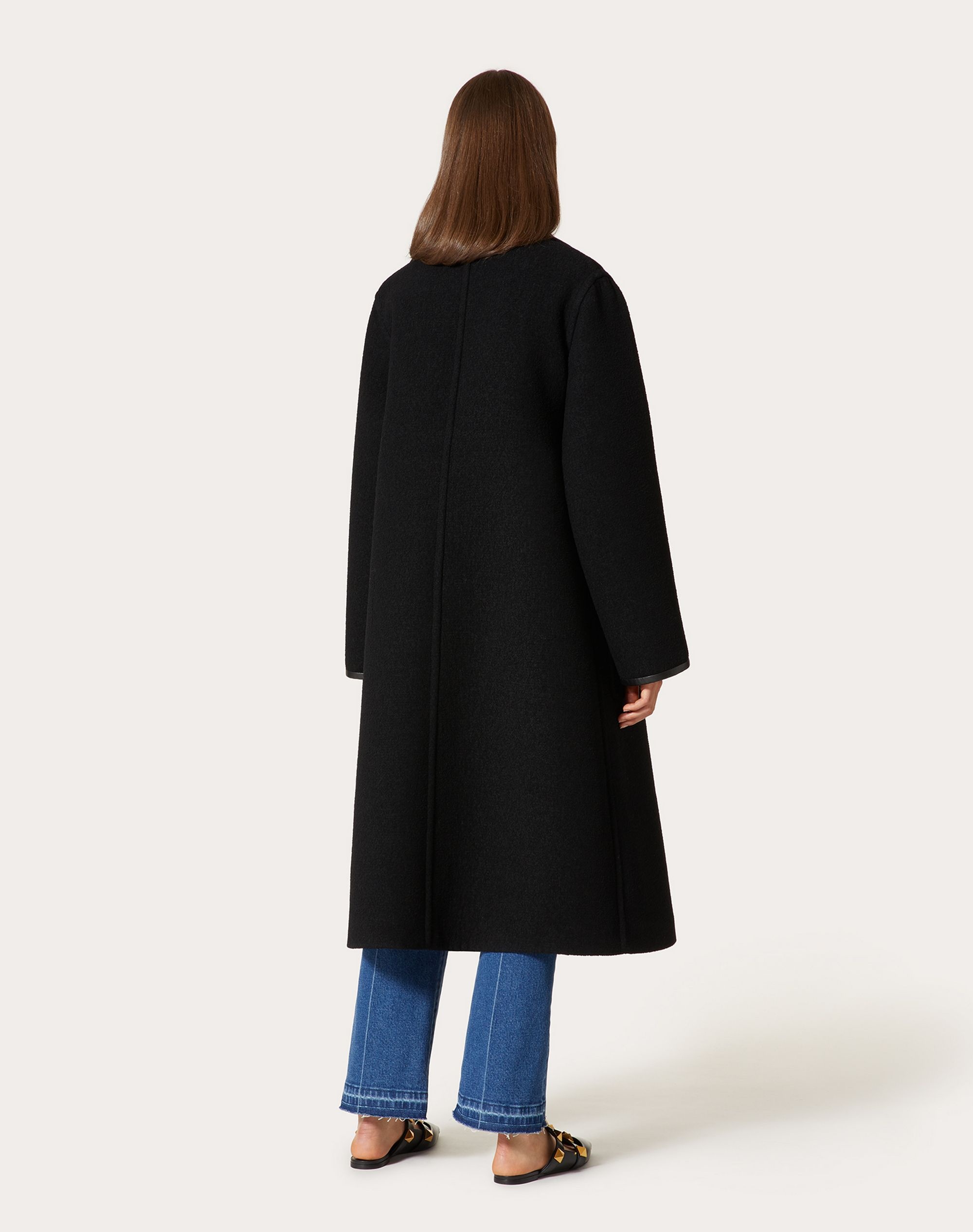 COAT WITH LEATHER DETAILS - 4