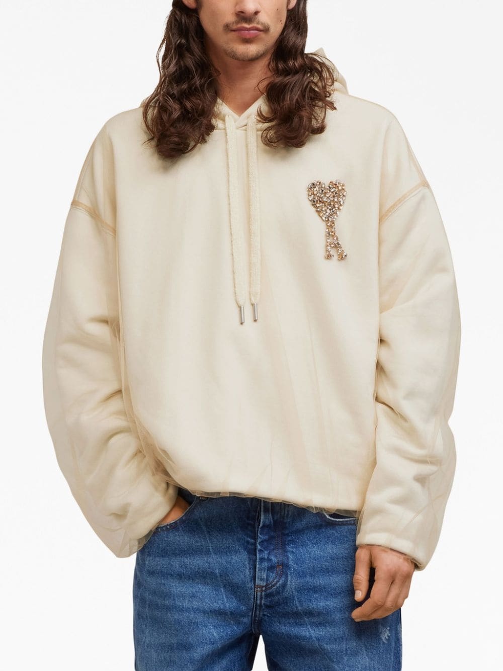 Ami de Coeur tulle hoodie - 4
