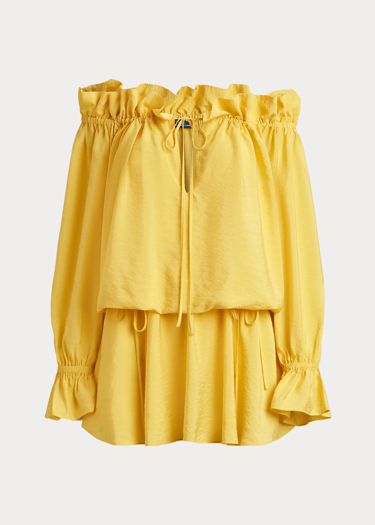 Off-the-Shoulder Crepe Dress - 1