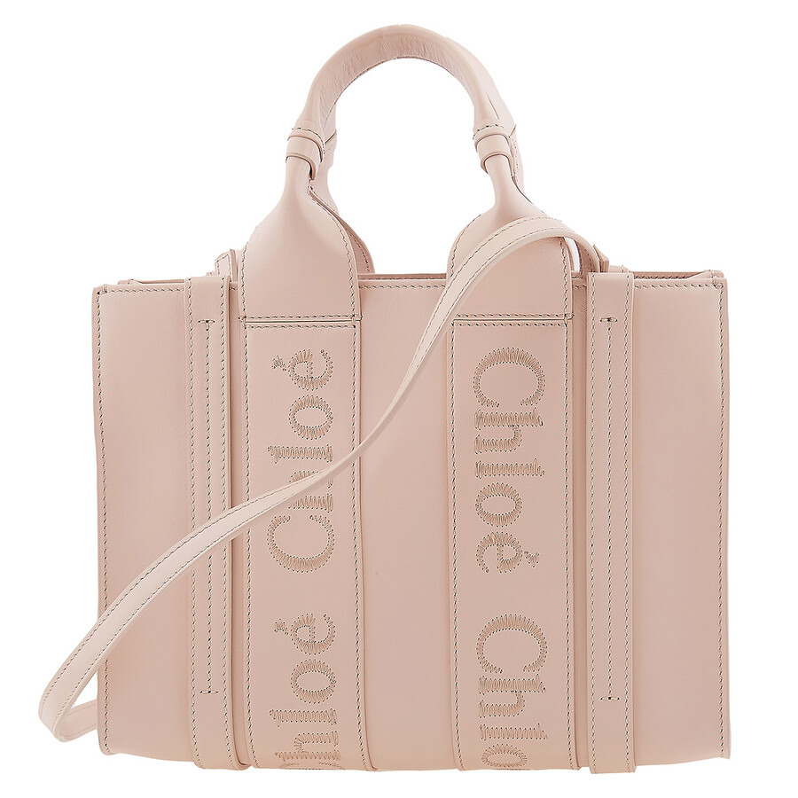 Chloe Ladies Cement Pink Small Woody Tote Bag - 5