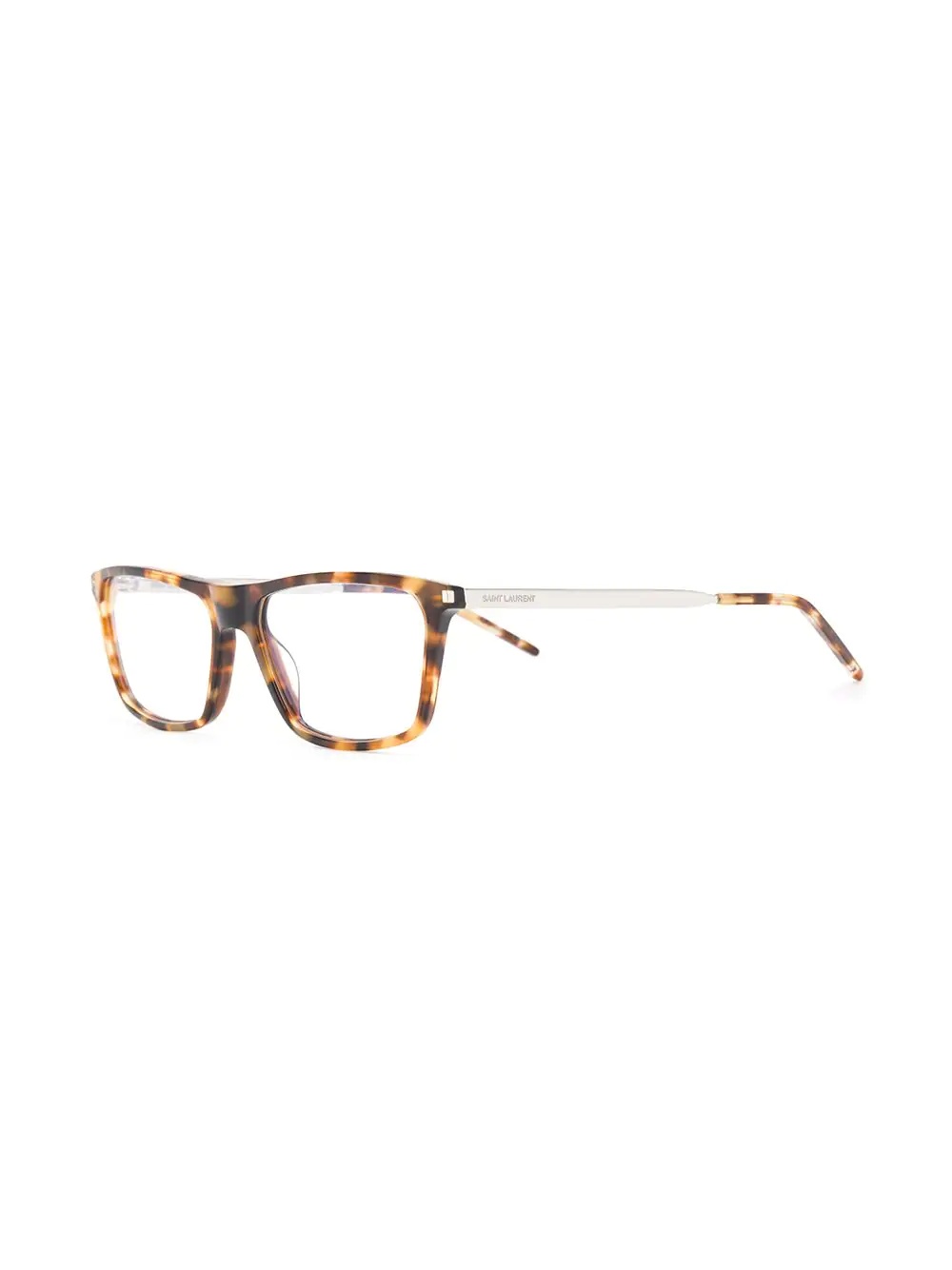 rectangular-frame tortoiseshell-effect glasses - 2