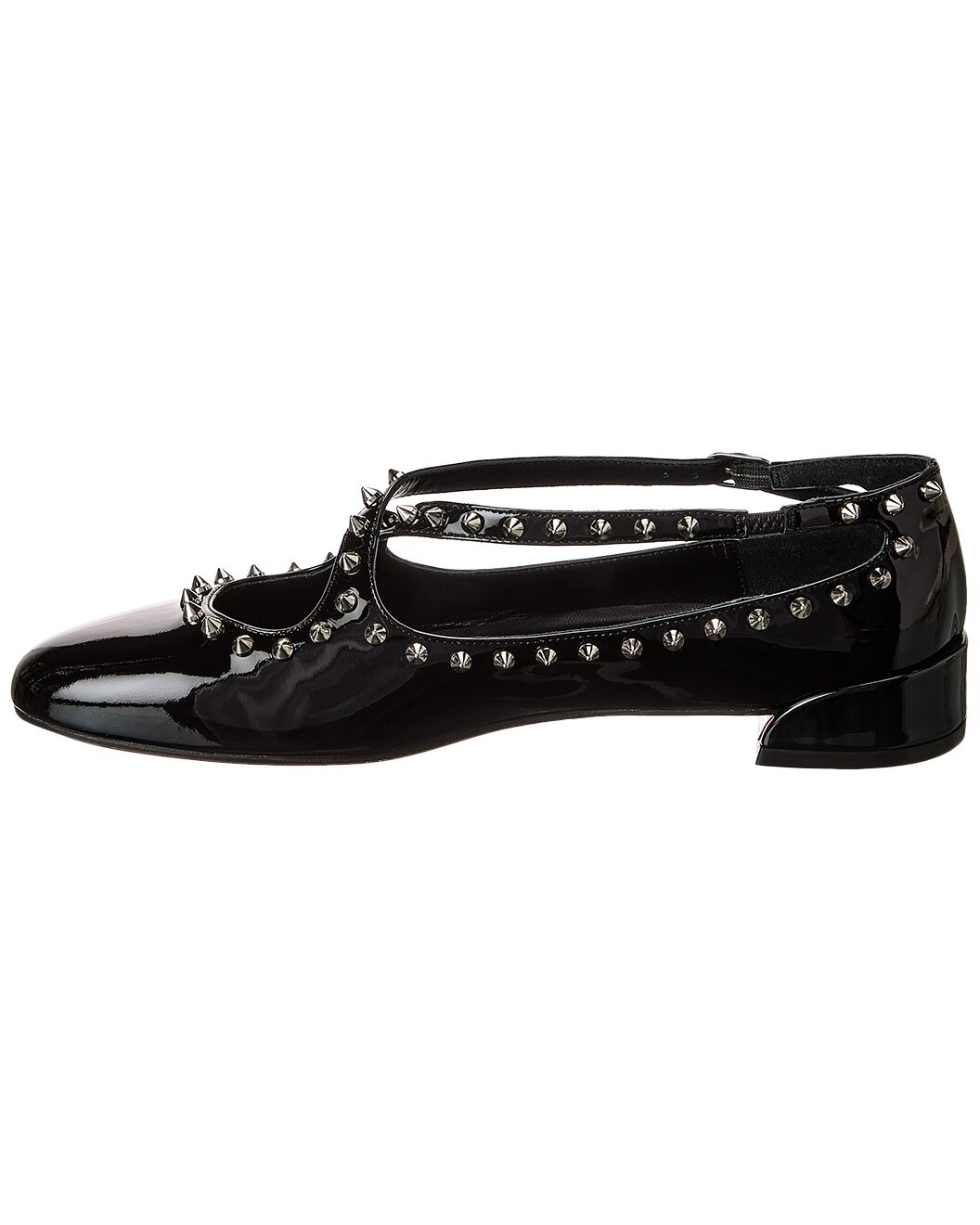 Christian Louboutin Pilouta Jane Spikes Patent Flat - 2