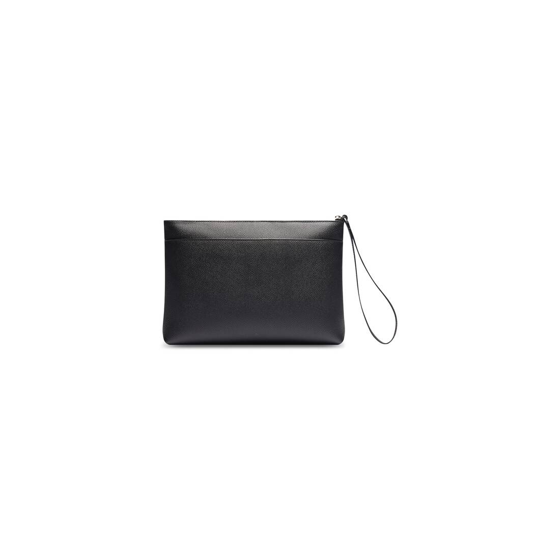 Men's Cash Gusset Pouch With Handle in Black/white - 2