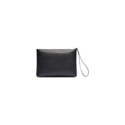 BALENCIAGA Men's Cash Gusset Pouch With Handle in Black/white outlook