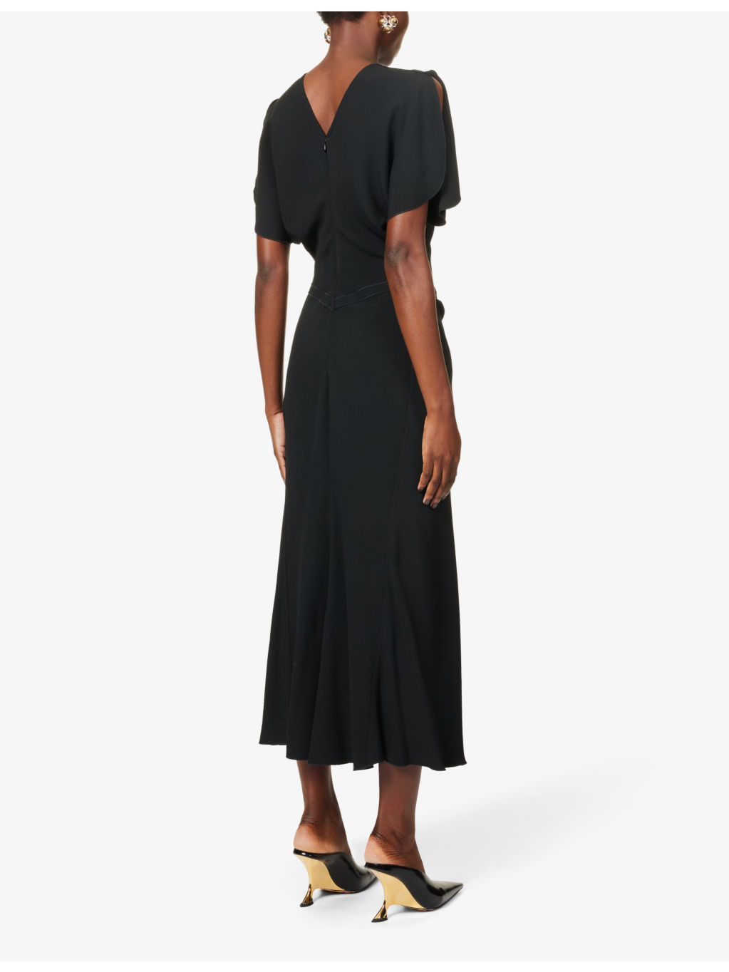 Slim-fit ruched stretch-woven maxi dress - 4
