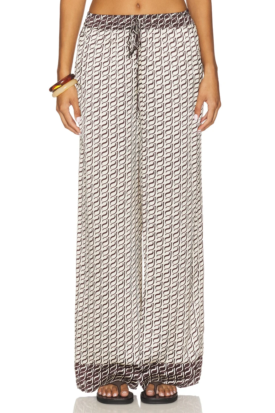 Monogram Silk Pant - 1