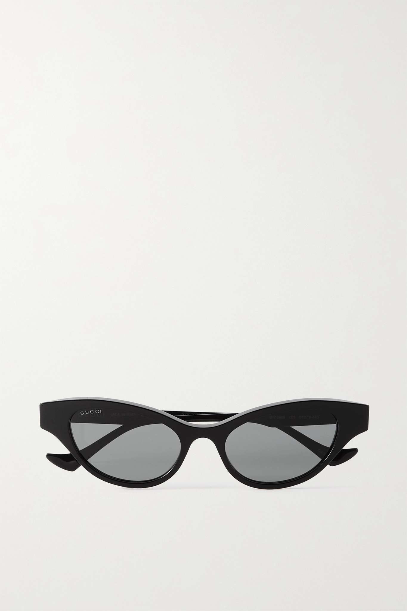 Cat-eye crystal-embellished acetate sunglasses - 1