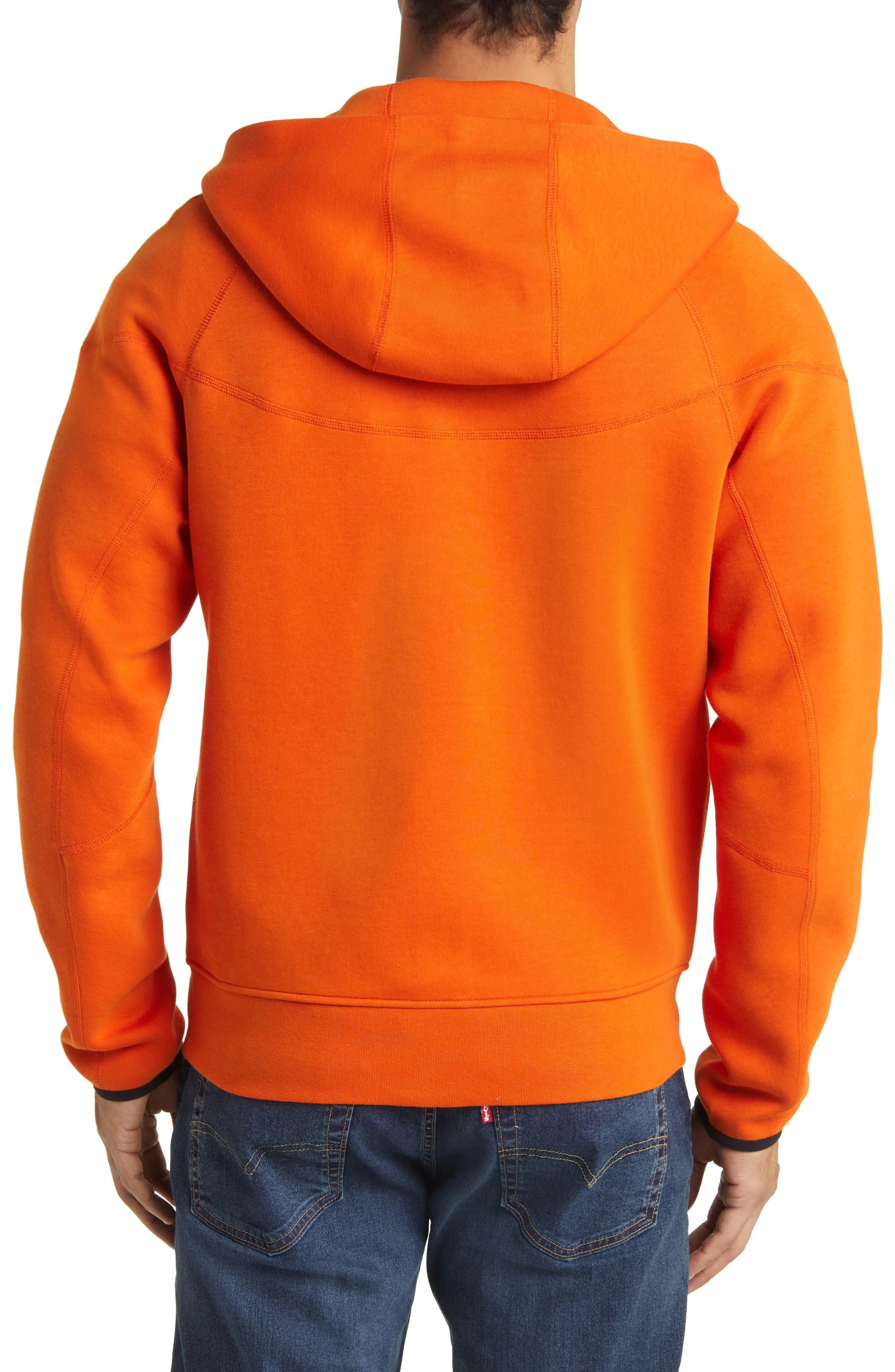 Tech Fleece Windrunner Zip Hoodie in Campfire Orange/Black - 2