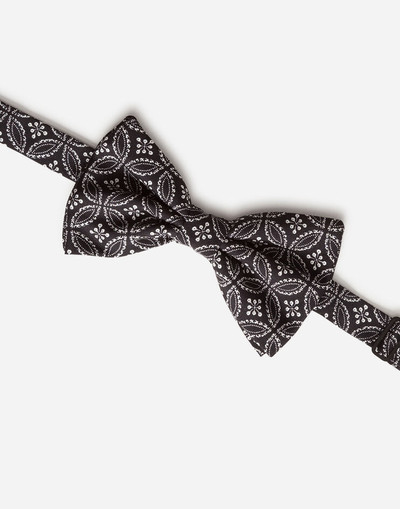 Dolce & Gabbana Silk bow tie with tie print outlook