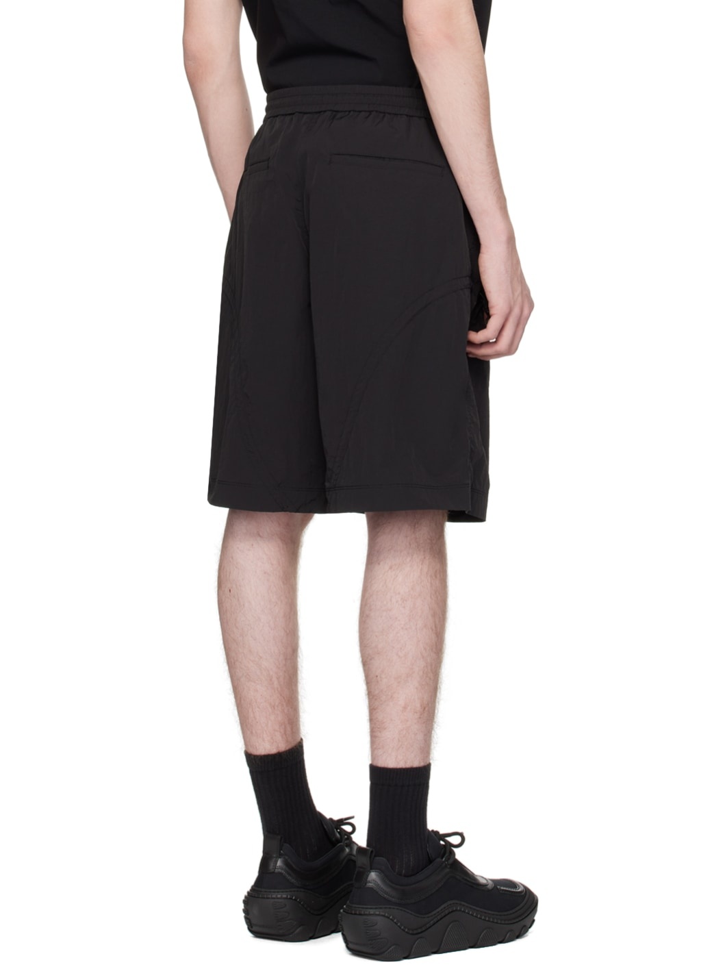 Black Drawstring Shorts - 3