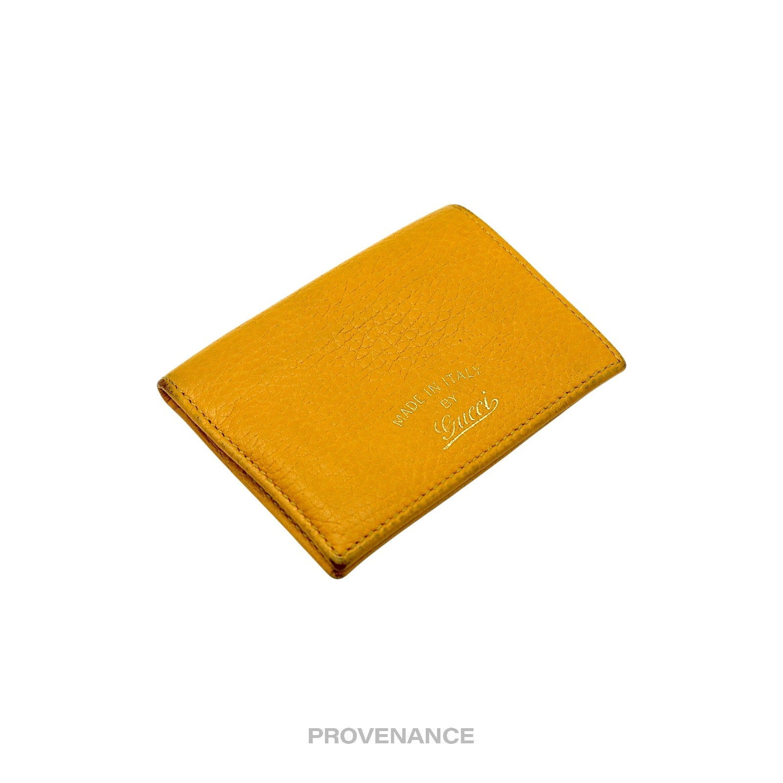 Gucci MII Pocket Organizer Wallet - Yellow Tumbled Leather - 4