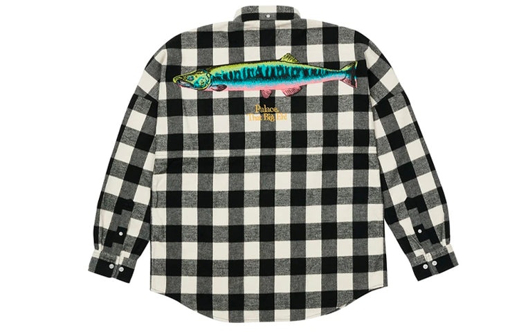 PALACE Embroidered Plaid Shirt Unisex Black White P20SHT014 - 2