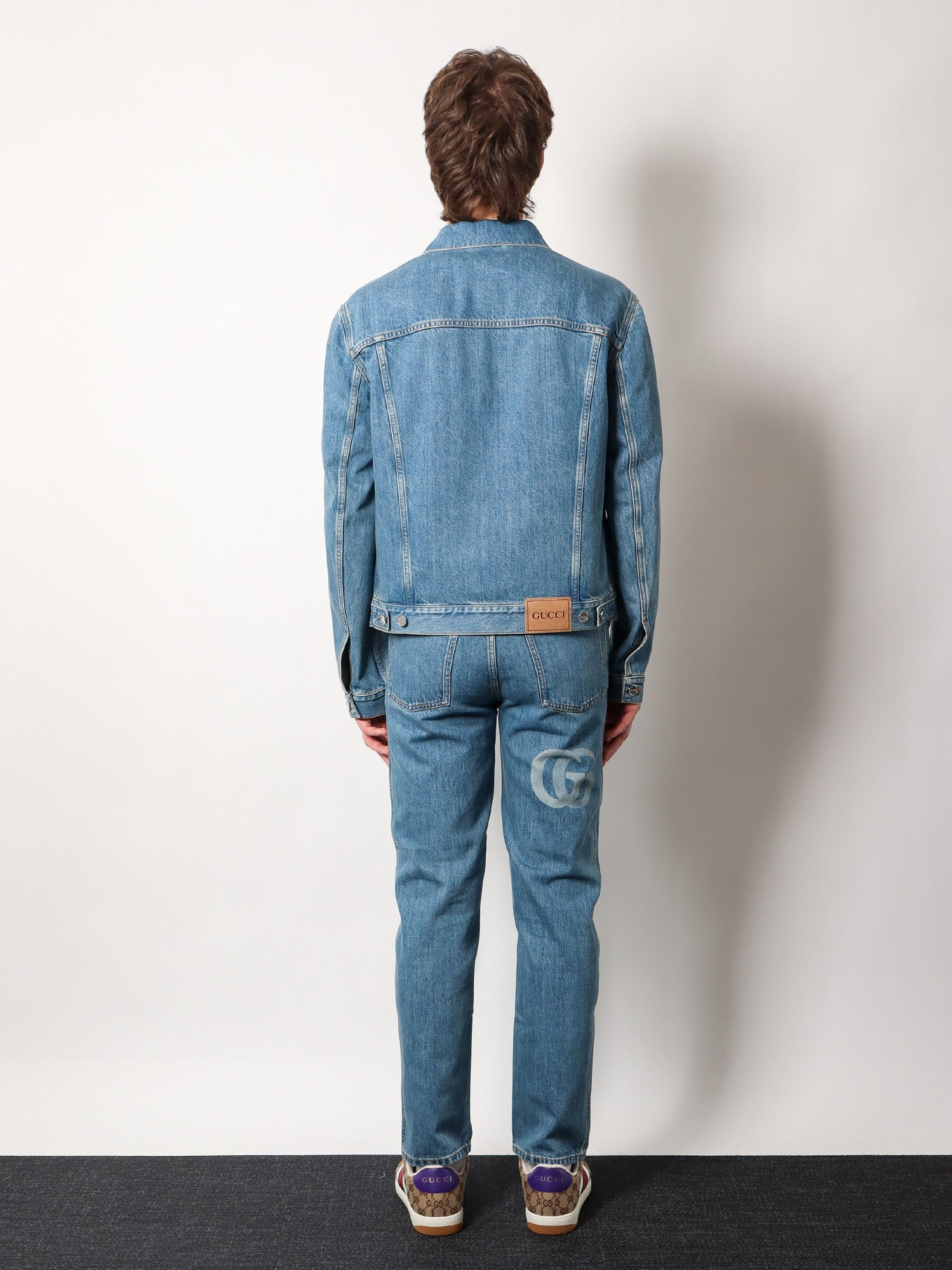 Gucci Denim Jacket With Lasered Double G - 3