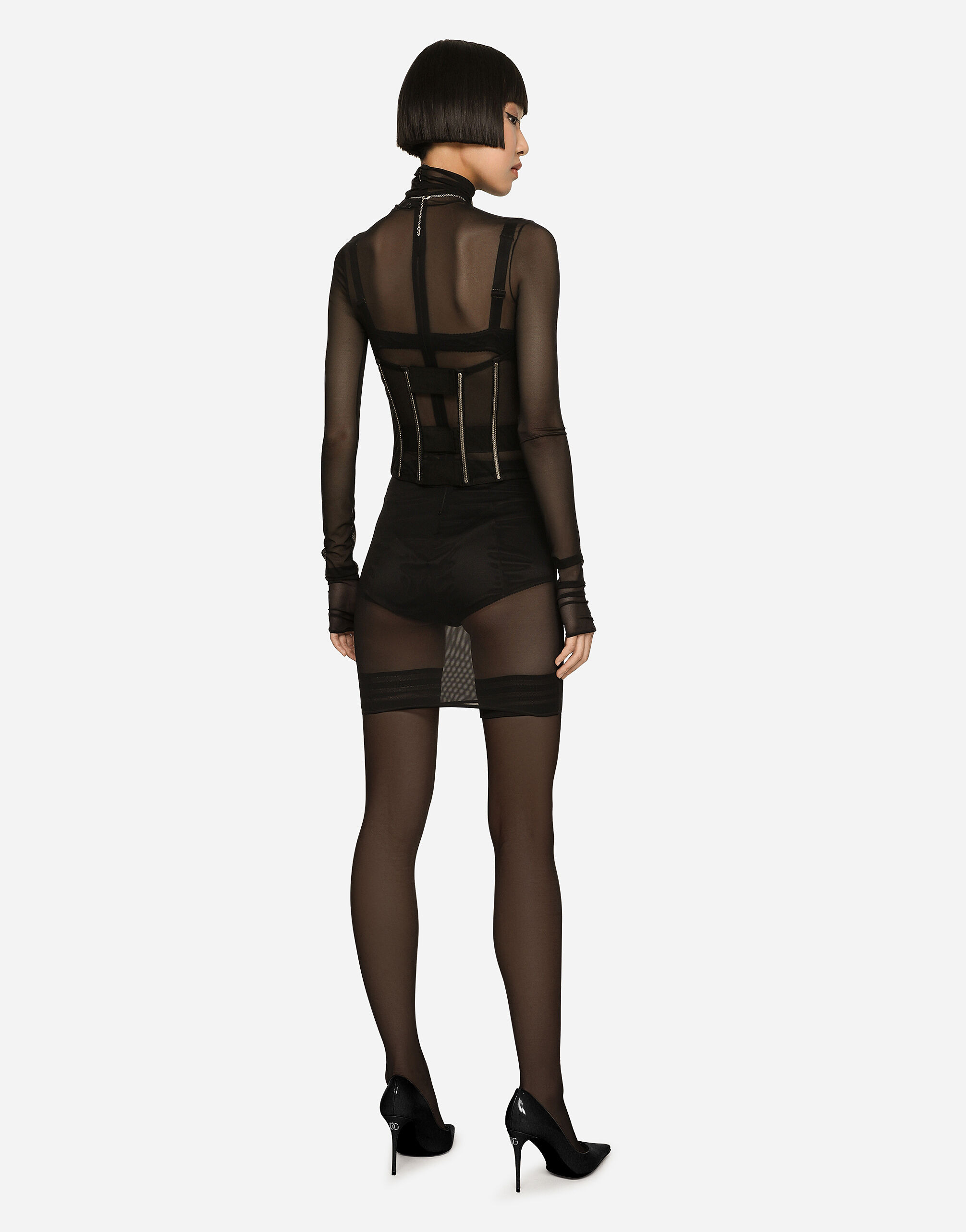 Tulle corset belt with boning - 3