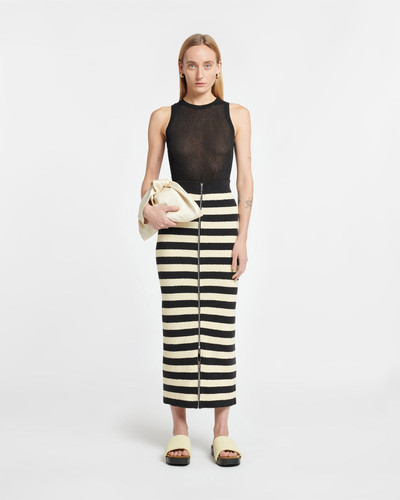 Nanushka Striped Terry-Knit Midi Skirt outlook