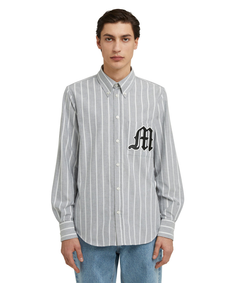 MSGM Striped organic cotton Oxford shirt outlook