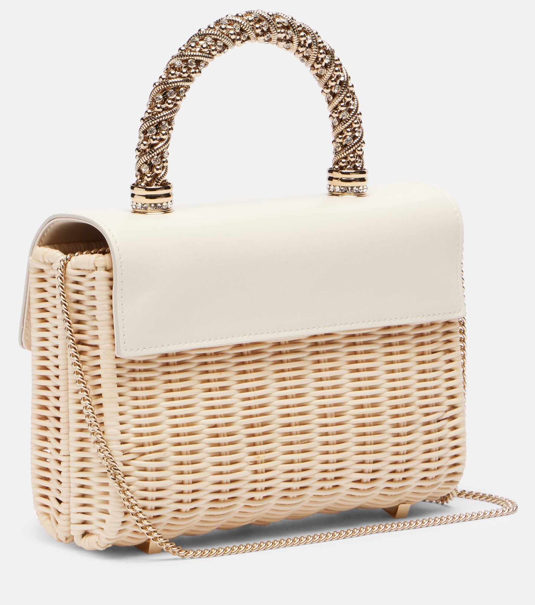 Jewel Efflorescence Mini rattan tote bag - 4