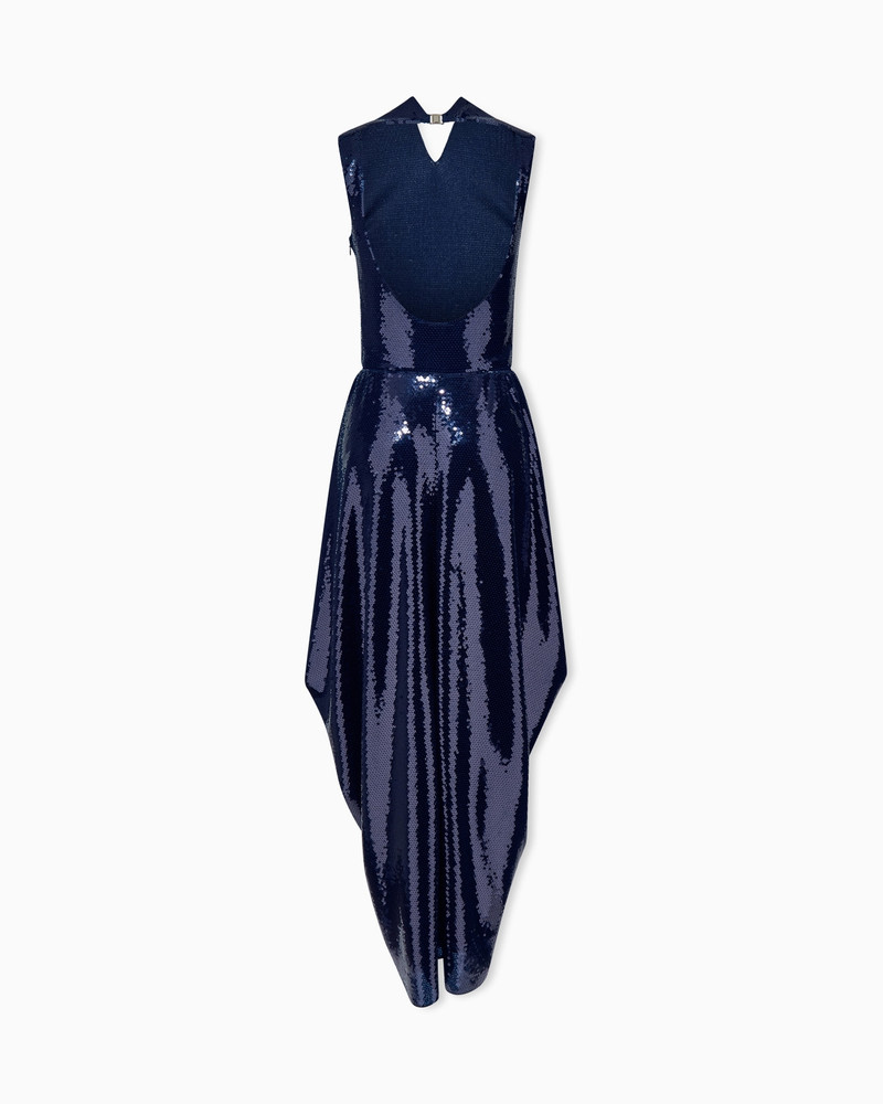 DRESS SLEEVELESS SEQUIN GOWN IN JERSEY WITH BALLOON SKIRT 2