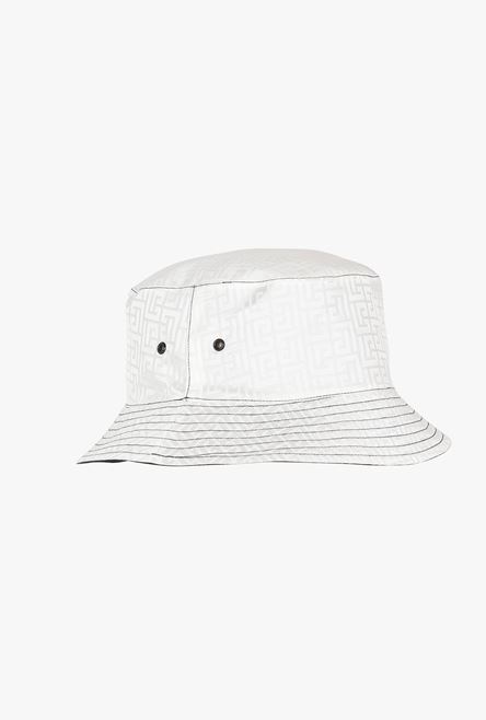 Reversible satiny black and white bucket hat - 3