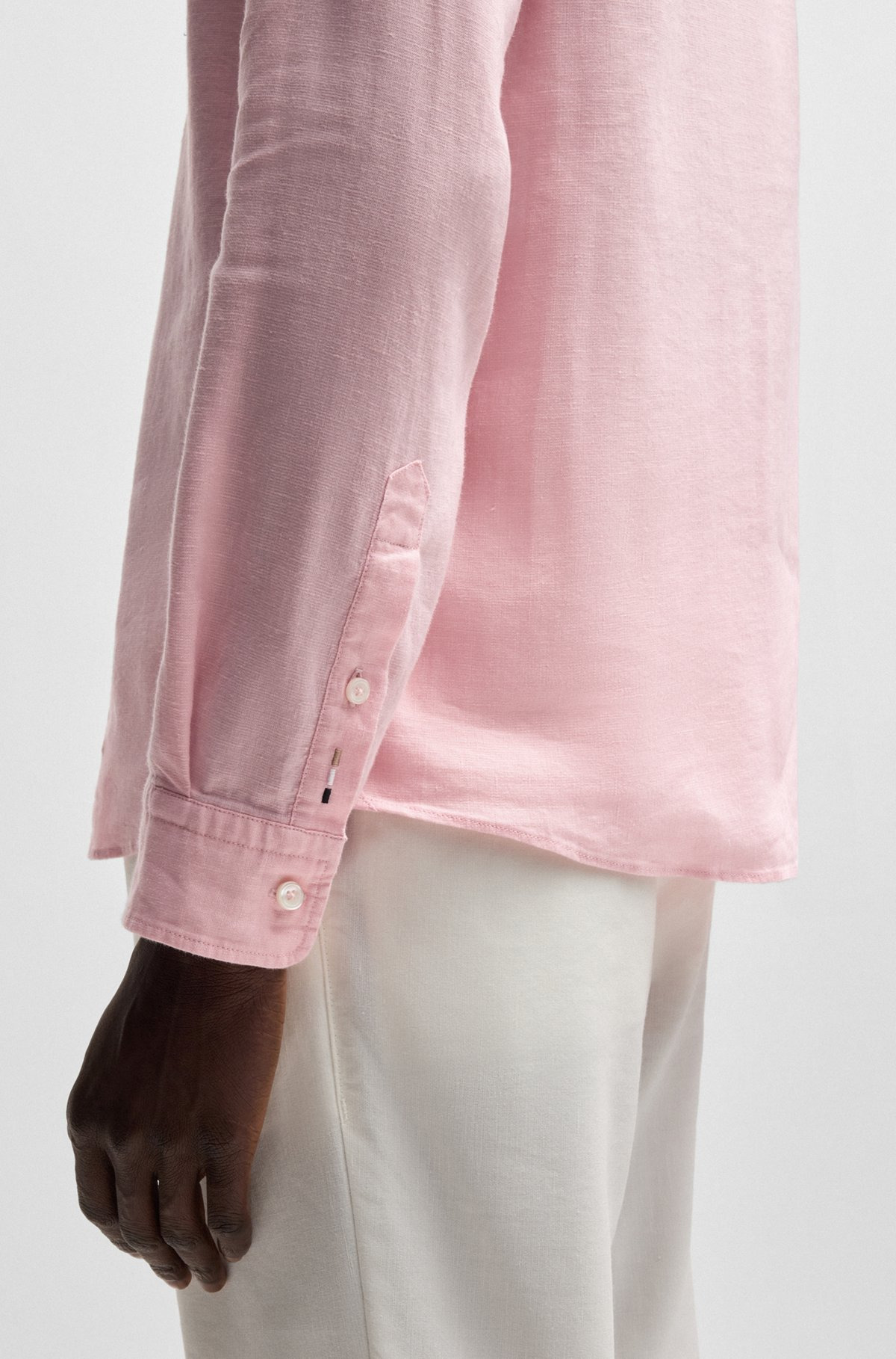 SLIM-FIT SHIRT IN STRETCH LINEN - 6