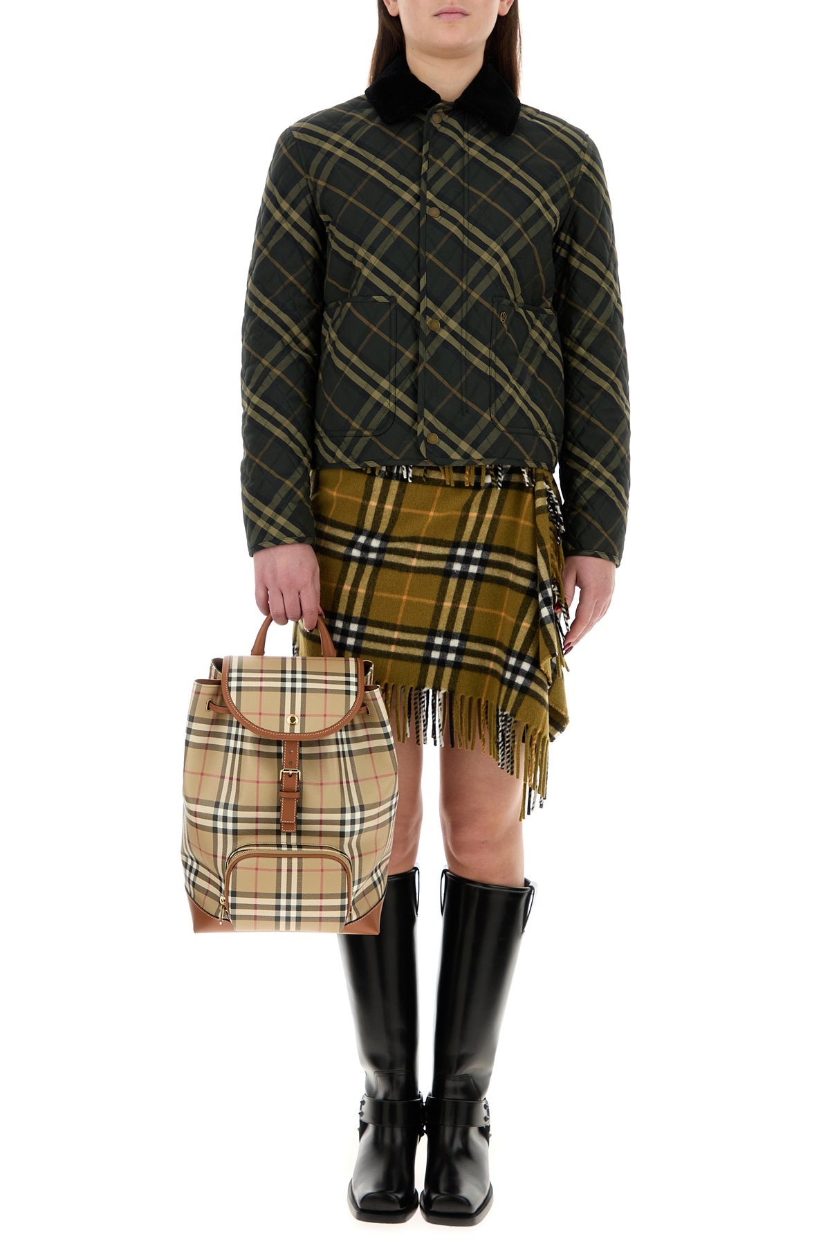 Embroidered wool blend mini skirt - 6
