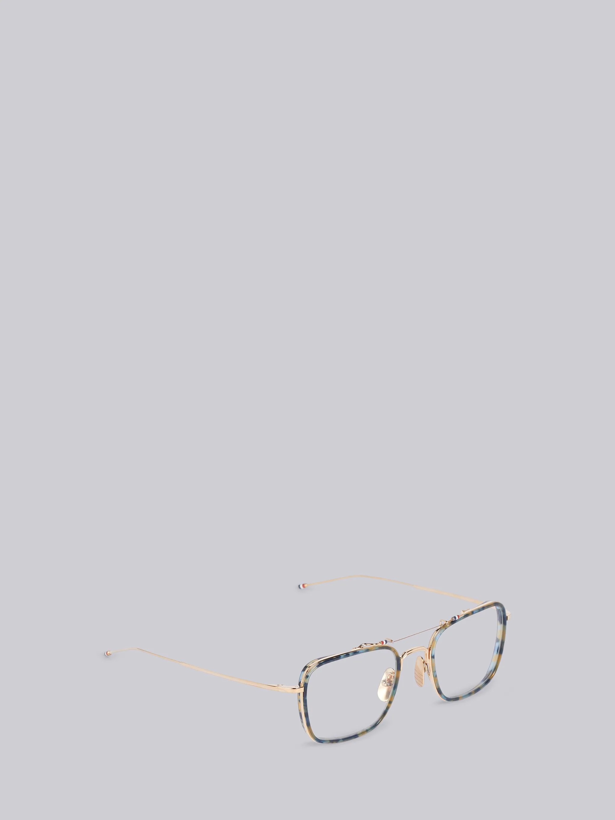 TB816 - Navy Tortoise Retangular Aviator Sunglasses 4