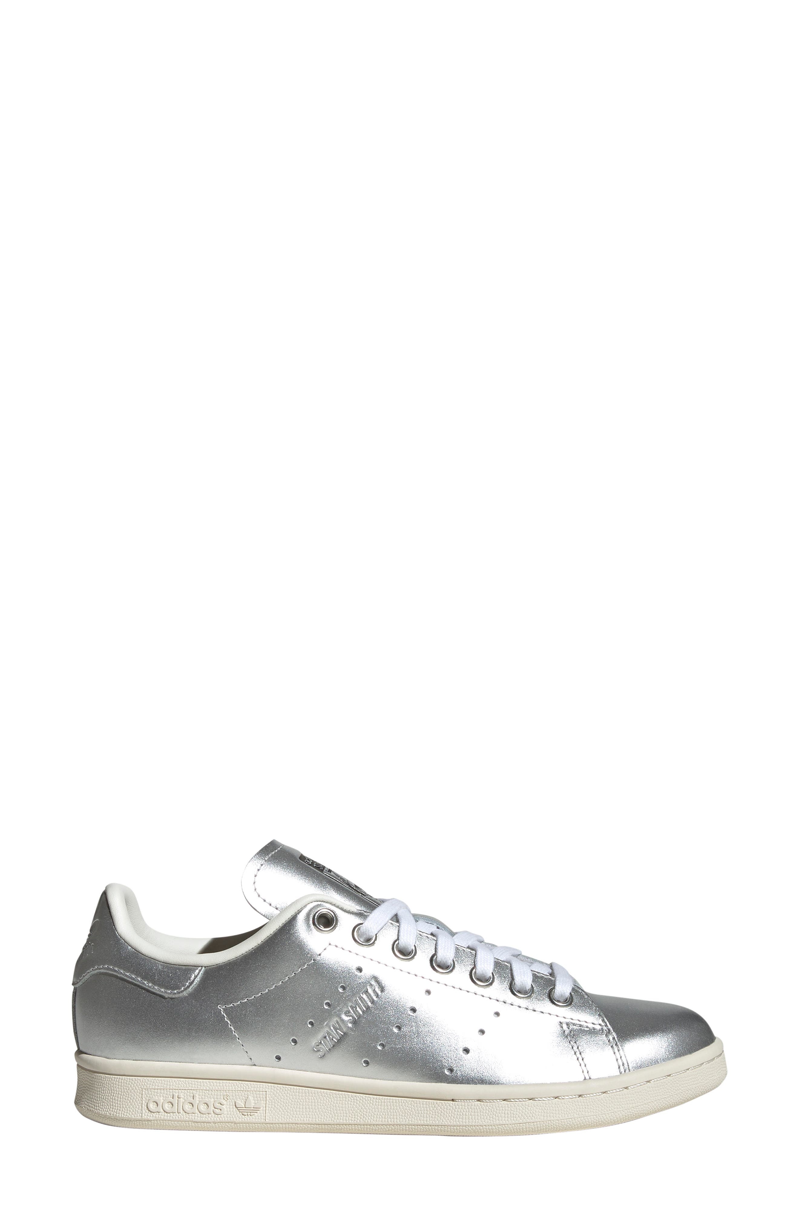 adidas Stan Smith Sneaker in Silver Met/Silver Met/Black at Nordstrom - 3